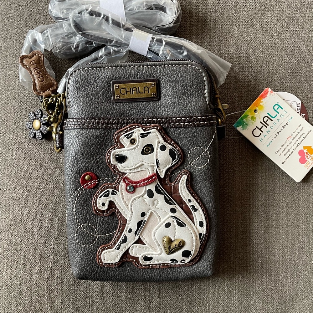 Chala Brown Dalmatian Crossbody Bag